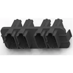 Connector, 36 pole, pitch 1.45 mm, angled, black, DT13-36PABC-GR02