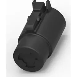 Socket, 1 pole, straight, black, DTHD06-1-4S