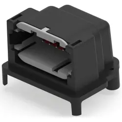 Connector, 12 pole, pitch 4.19 mm, angled, black, DTM13-12PA-R005