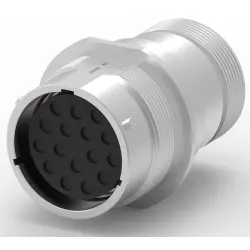 Socket, 16 pole, straight, natural, HD34-24-16SN-072