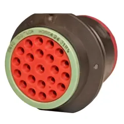 Socket, 23 pole, straight, black, HDP24-24-23PN