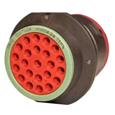 Socket, 23 pole, straight, black, HDP24-24-23PN - 1