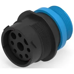 Socket, 9 pole, straight, black, HDP24-24-9SE-L015