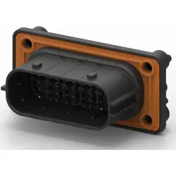 Connector, 32 pole, pitch 3 mm, straight, black, SRK15-MDC-32A-001