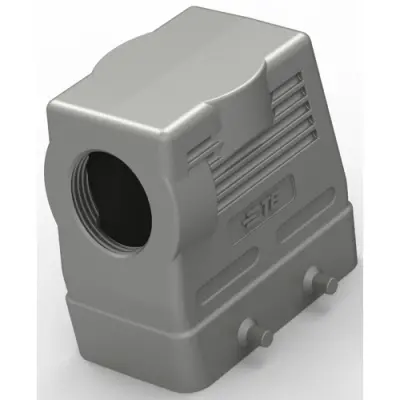 Housing, size HB10, die-cast aluminum, PG16, straight/angled, clip locking, IP65, T1230105116-000 - 1