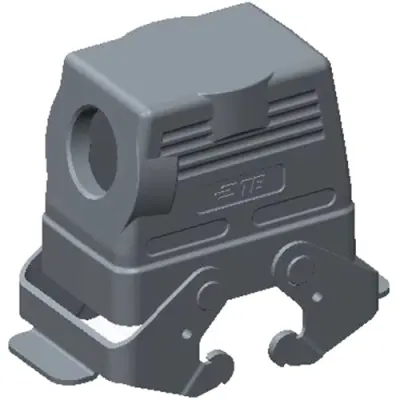 Housing, size HB10, die-cast aluminum, PG29, angled, clip locking, IP65, T1250102125-000 - 1