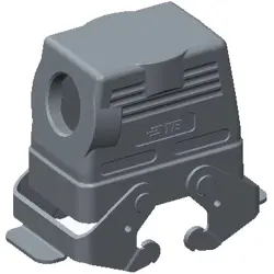 Housing, size HB10, die-cast aluminum, PG29, angled, clip locking, IP65, T1250102125-000
