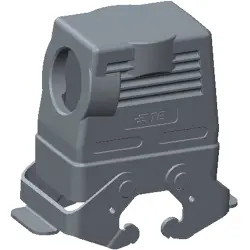 Housing, size HB10, die-cast aluminum, PG16, angled, clip locking, IP65, T1270102121-000