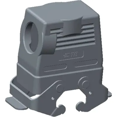 Housing, size HB10, die-cast aluminum, PG21, angled, clip locking, IP65, T1270102129-000 - 1