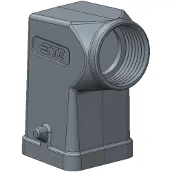 Housing, size HA3, die-cast aluminum, PG11, angled, clip locking, IP65, T1319031111-000