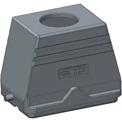 Housing, size HB48, die-cast aluminum, PG36, straight, clip locking, IP65, T1320480136-000