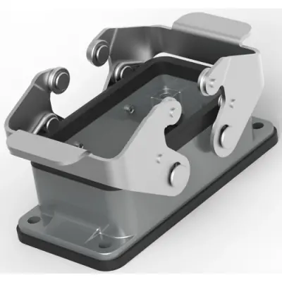 Housing, size HB10, die-cast aluminum, clip locking, IP65, T1410101000-000 - 1