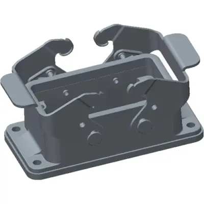 Housing, size HB10, die-cast aluminum, clip locking, IP65, T1410102000-000 - 1