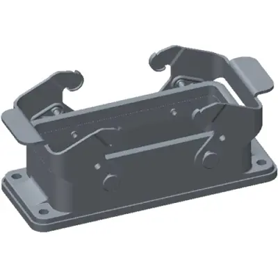 Housing, size HB16, die-cast aluminum, clip locking, IP65, T1410162000-000 - 1