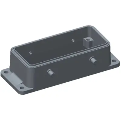 Housing, size HB16, die-cast aluminum, clip locking, IP68, T1425160000-000 - 1