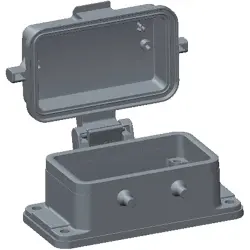Housing, size HB10, die-cast aluminum, 2 x PG21, straight, clip locking, IP65, T1430100000-000