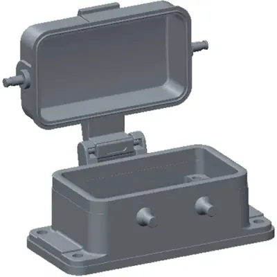 Housing, size HB10, die-cast aluminum, clip locking, IP65, T1430101000-000 - 1