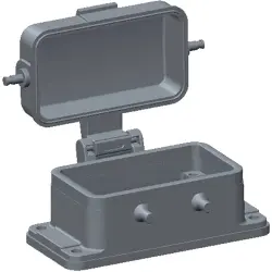 Housing, size HB10, die-cast aluminum, clip locking, IP65, T1430101000-000