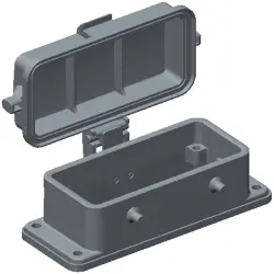 Housing, size HB16, die-cast aluminum, clip locking, IP65, T1430160000-000