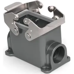 Housing, size HB10, die-cast aluminum, 2 x M25, angled, clip locking, IP65, T1440101225-000