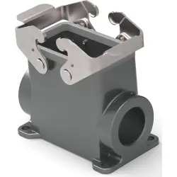 Housing, size HB10, die-cast aluminum, M25, angled, clip locking, IP65, T1470102125-000