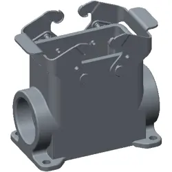 Housing, size HB10, die-cast aluminum, PG16, angled, clip locking, IP65, T1470102232-000