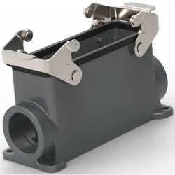 Housing, size HB24, die-cast aluminum, M32, angled, clip locking, IP65, T1470241232-000