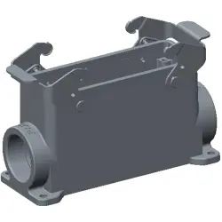 Housing, size HB24, die-cast aluminum, M32, angled, clip locking, IP65, T1470242232-000