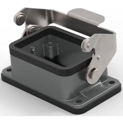 Housing, size HB6, die-cast aluminum, clip locking, IP65, T1500062000-000 - 1