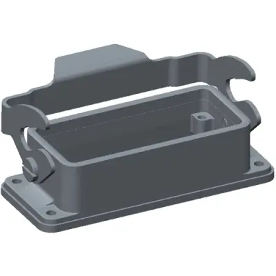 Housing, size HB16, die-cast aluminum, clip locking, IP65, T1500163000-000 - 1