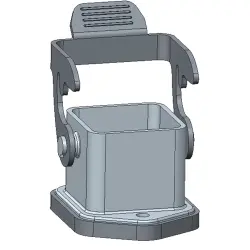 Housing, size HA3, die-cast aluminum, clip locking, IP65, T1509031000-000