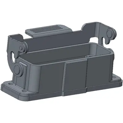 Housing, size HA16, die-cast aluminum, clip locking, IP65, T1509161000-000 - 1
