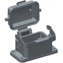 Housing, size HB6, die-cast aluminum, clip locking, IP65, T1510063000-000