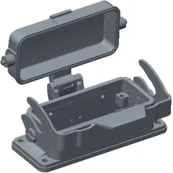 Housing, size HB10, die-cast aluminum, clip locking, IP65, T1510103001-000