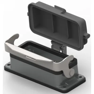 Housing, size HB16, die-cast aluminum, clip locking, IP65, T1510162000-000 - 1