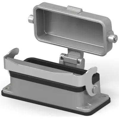 Housing, size HB16, die-cast aluminum, clip locking, IP65, T1510162001-000 - 1