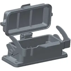 Housing, size HB16, die-cast aluminum, clip locking, IP65, T1510163000-000