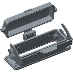 Housing, size HB24, die-cast aluminum, clip locking, IP65, T1510243100-000