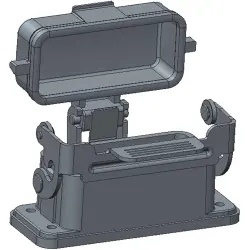 Housing, size HA10, die-cast aluminum, clip locking, IP65, T1519101000-000
