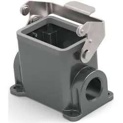 Housing, size HB6, die-cast aluminum, PG16, angled, clip locking, IP65, T1610062116-000