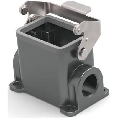 Housing, size HB6, die-cast aluminum, M20, angled, clip locking, IP65, T1610062120-000 - 1