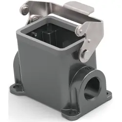 Housing, size HB6, die-cast aluminum, 2 x M20, angled, clip locking, IP65, T1610062220-000