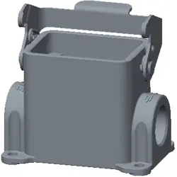 Housing, size HB6, die-cast aluminum, PG16, angled, clip locking, IP65, T1610063116-000