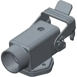 Housing, size HA3, die-cast aluminum, PG11, straight, clip locking, IP65, T1619030111-000