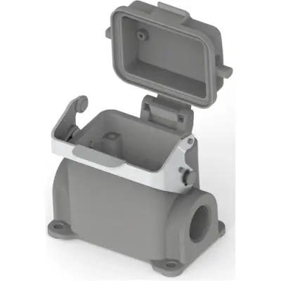 Housing, size HB6, die-cast aluminum, M20, angled, clip locking, IP65, T1620062120-000 - 1