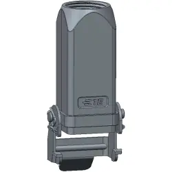 Housing, size HA3, die-cast aluminum, M20, straight, clip locking, IP65, T1739035120-000