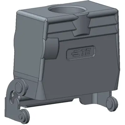 Housing, size HA10, die-cast aluminum, M20, straight, clip locking, IP65, T1739101120-000 - 1