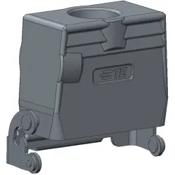 Housing, size HA10, die-cast aluminum, M20, straight, clip locking, IP65, T1739101120-000