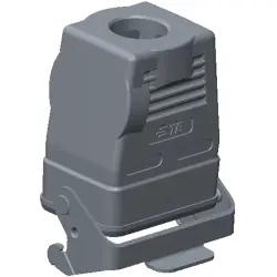 Housing, size HB6, die-cast aluminum, PG21, straight, clip locking, IP65, T1770063121-000