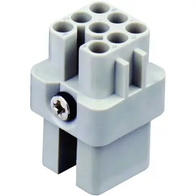Socket contact insert, H-A 3, 8 pole, equipped, crimp connection, T2020082201-001 - 1